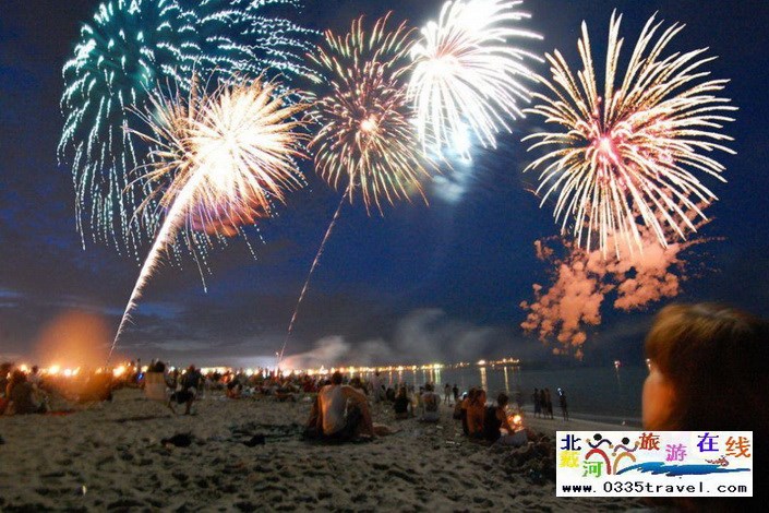 北戴河南戴河?xùn)|戴河煙花焰火沙灘篝火晚會(huì)